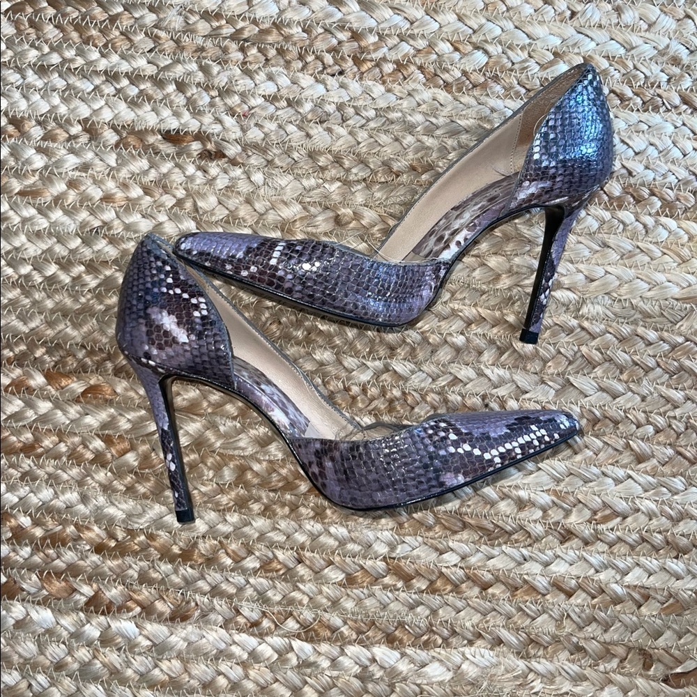 Zara snake print grey pumps heel size 36 (6)